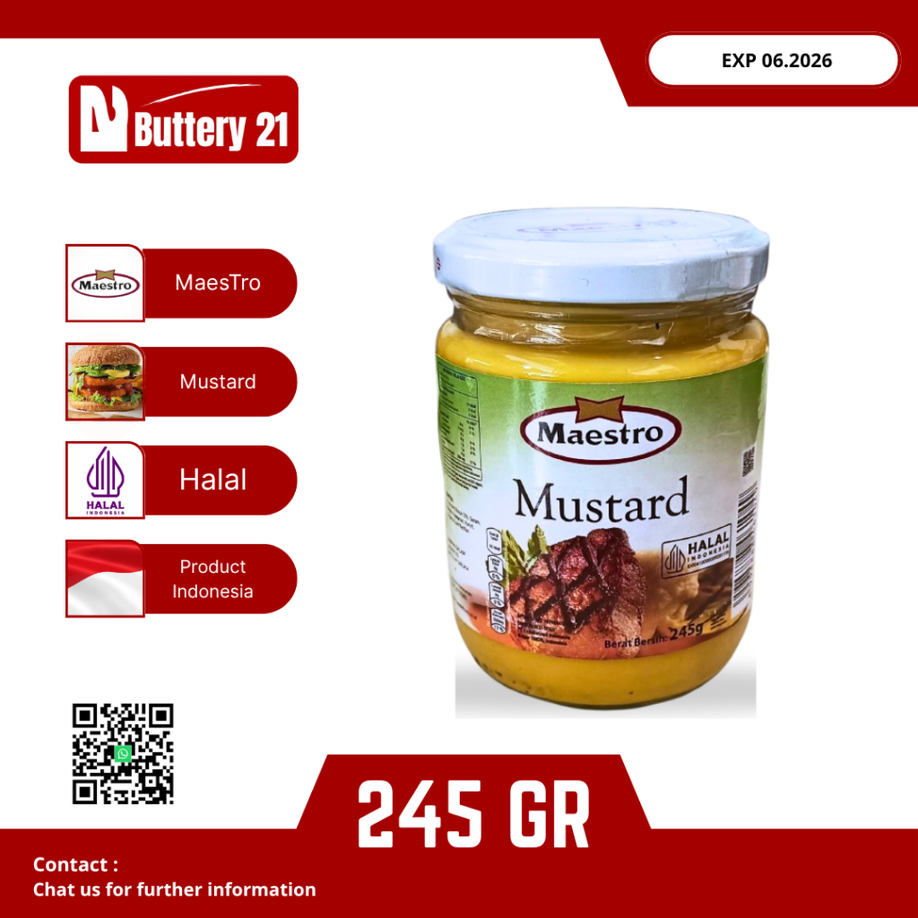 

MAESTRO MUSTARD 245 GR/BUMBU SAUS/BUMBU MASAKAN