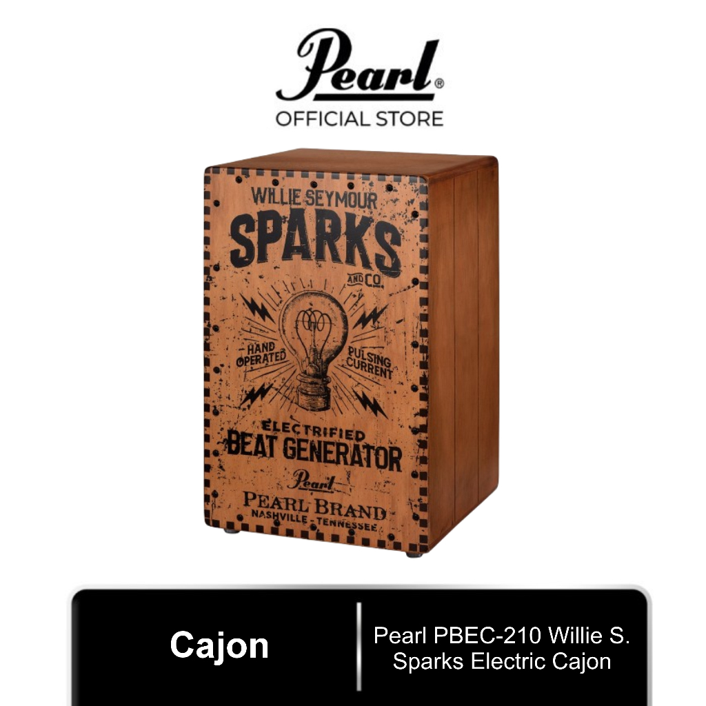 Pearl PBEC-210 Willie Seymour Sparks Electric Cajon | Cajon Akustik Elektrik | Kahon | Drumbox