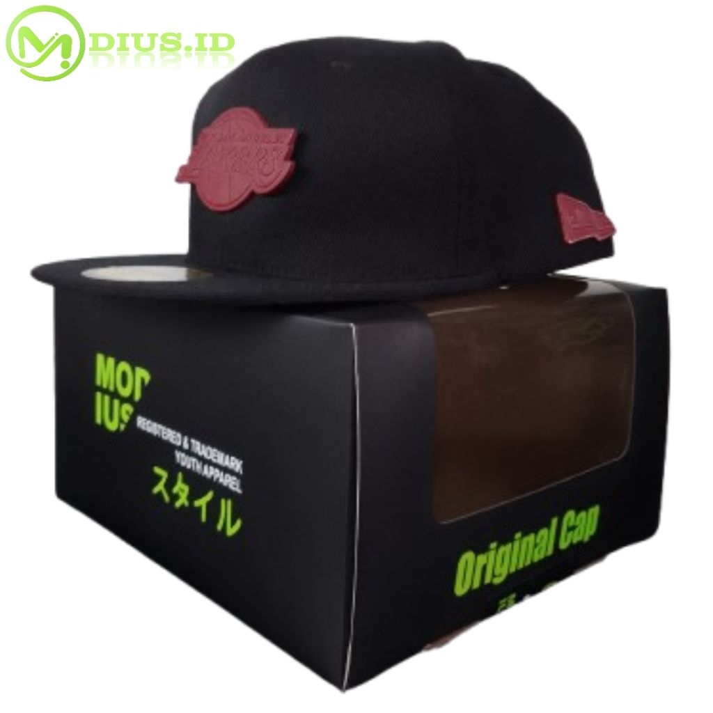 TOPI PIN BESI LAKERS LOS ANGELES RED SNAPBACK