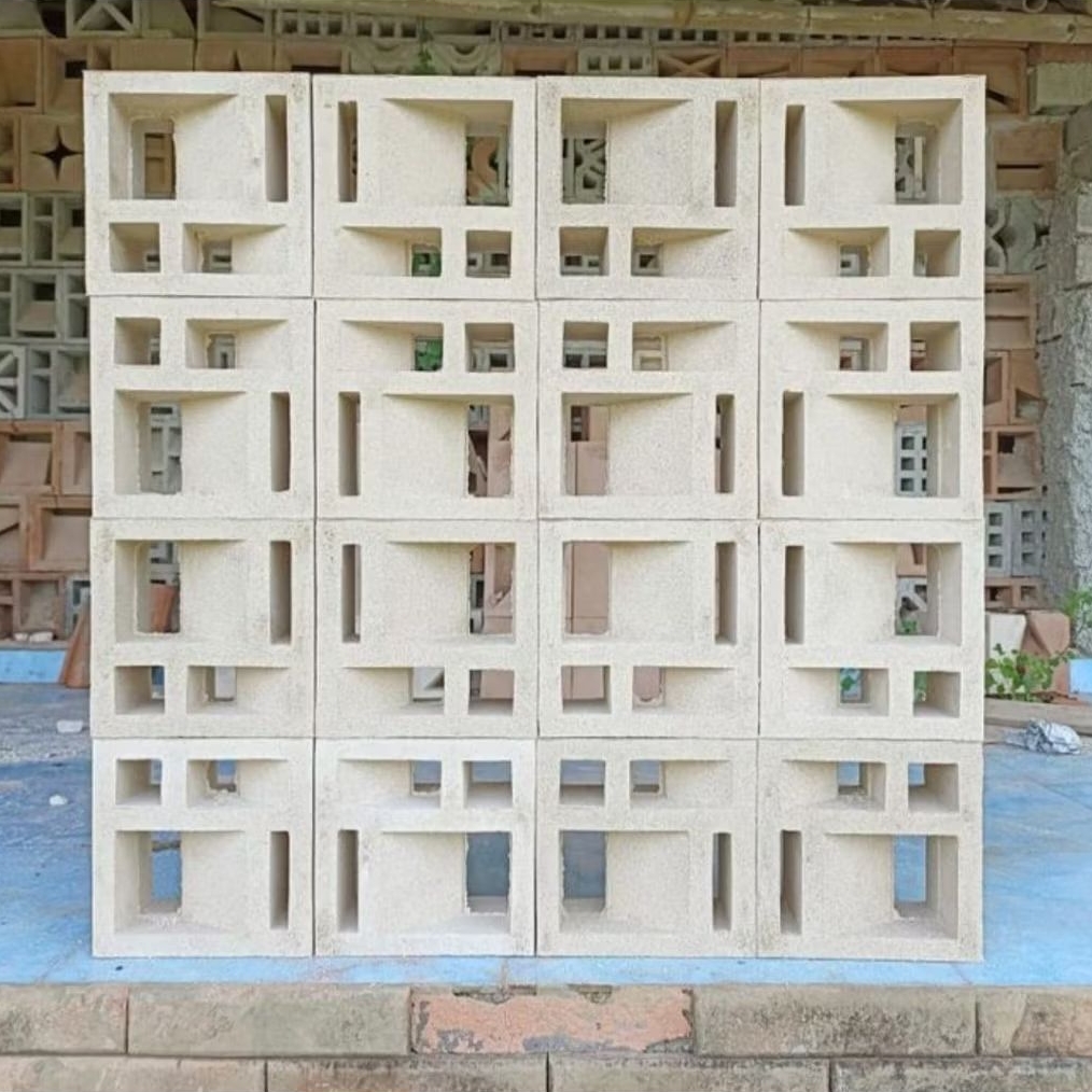 ROSTER MINIMALIS lubang4 (20x20)roster beton lubang angin, loster beton minimalis, roster anti tampi