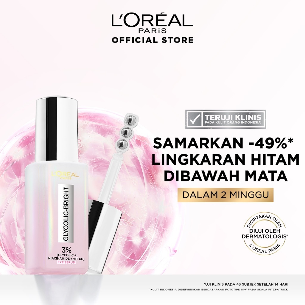 Anugrah - Loreal Paris Glycolic Bright Dark Circle Eye Serum 20ml