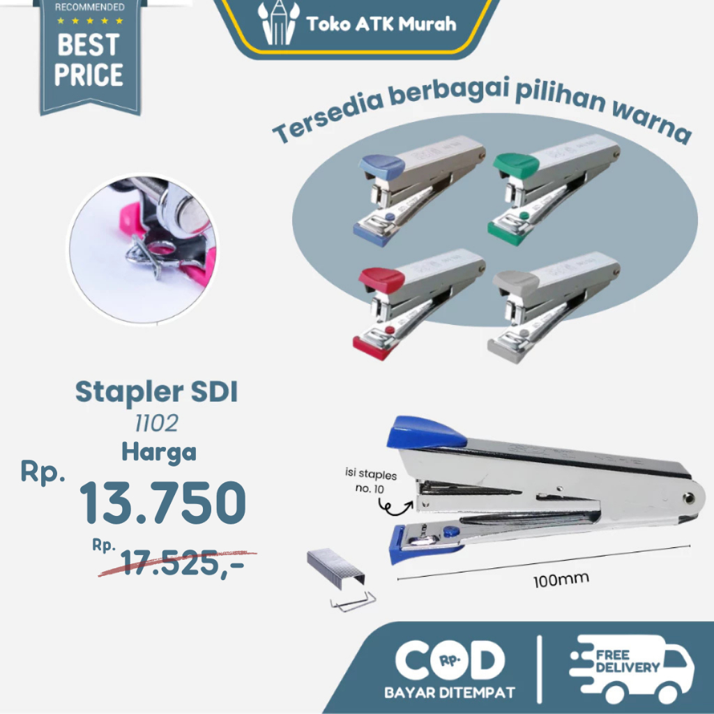 

SDI Stapler No.10 1102 Stepler Hekter Penjilid Kertas