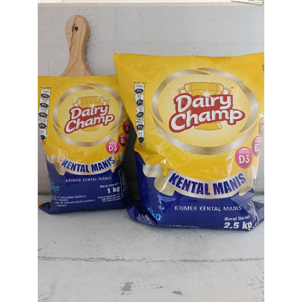 

DAIRY CHAMP KEMASAN BANTAL ( 2,5KG/1KG )