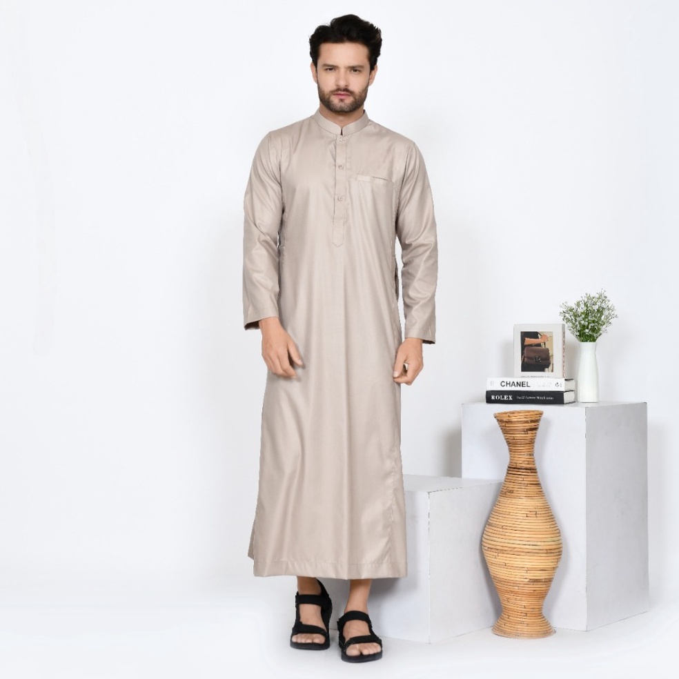 KODE P75D Jubah Pria Muslim Gamis Pria AL BAARI JD97