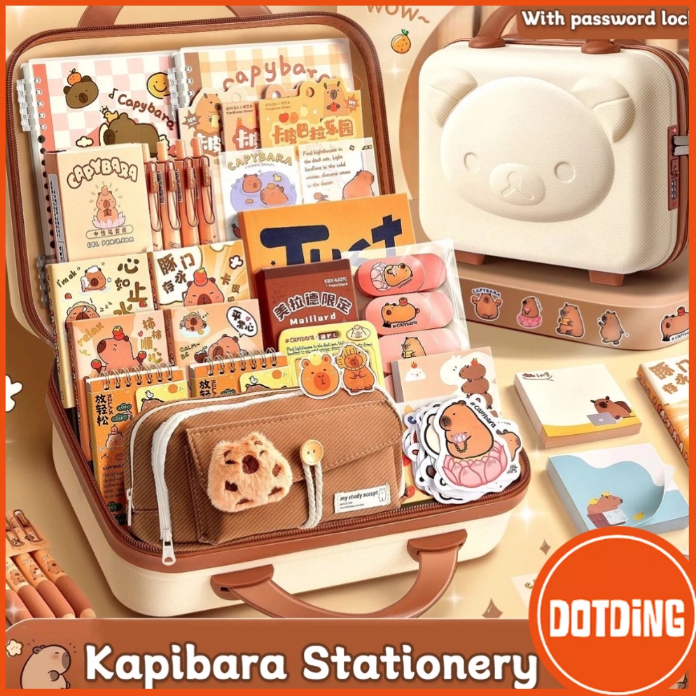 

High Quality COD Set Alat Tulis Capibara Perlengkapan Sekolah Paket Hadiah Perlengkapan Belajar Siswa