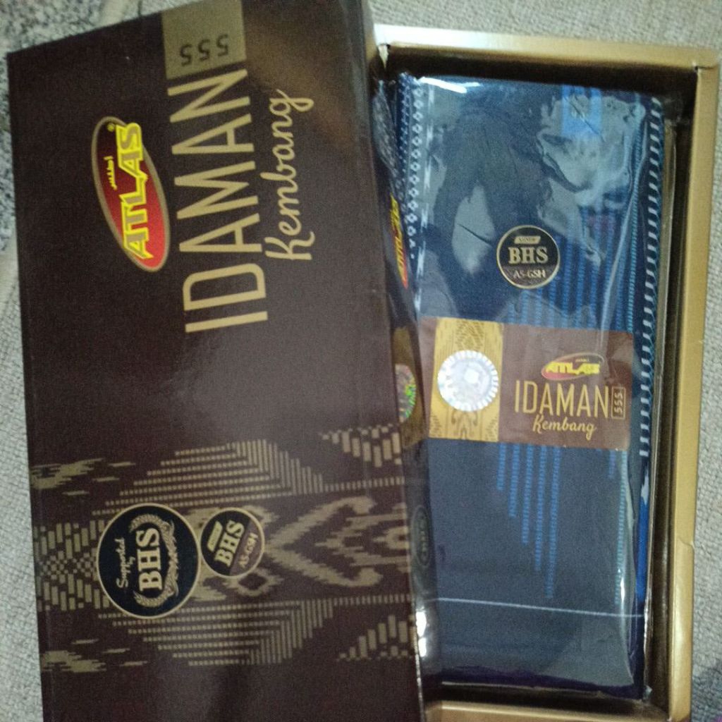 Sarung Atlas Idaman Harmoni 555 Original / Sarung Atlas kembang / Sarung atlas idaman
