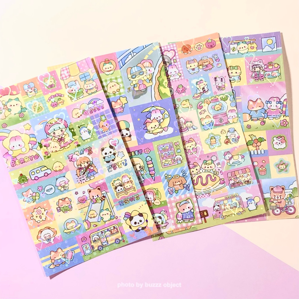 

Star Song Series Big Purikura Label Sticker | Animal Deco Japanese Korean Style Stiker Scrapbook Hewan Journaling Jepang Korea Vintage Dekorasi Case Hp Handphone Kiss Cut Lucu Cute Buzzz Object