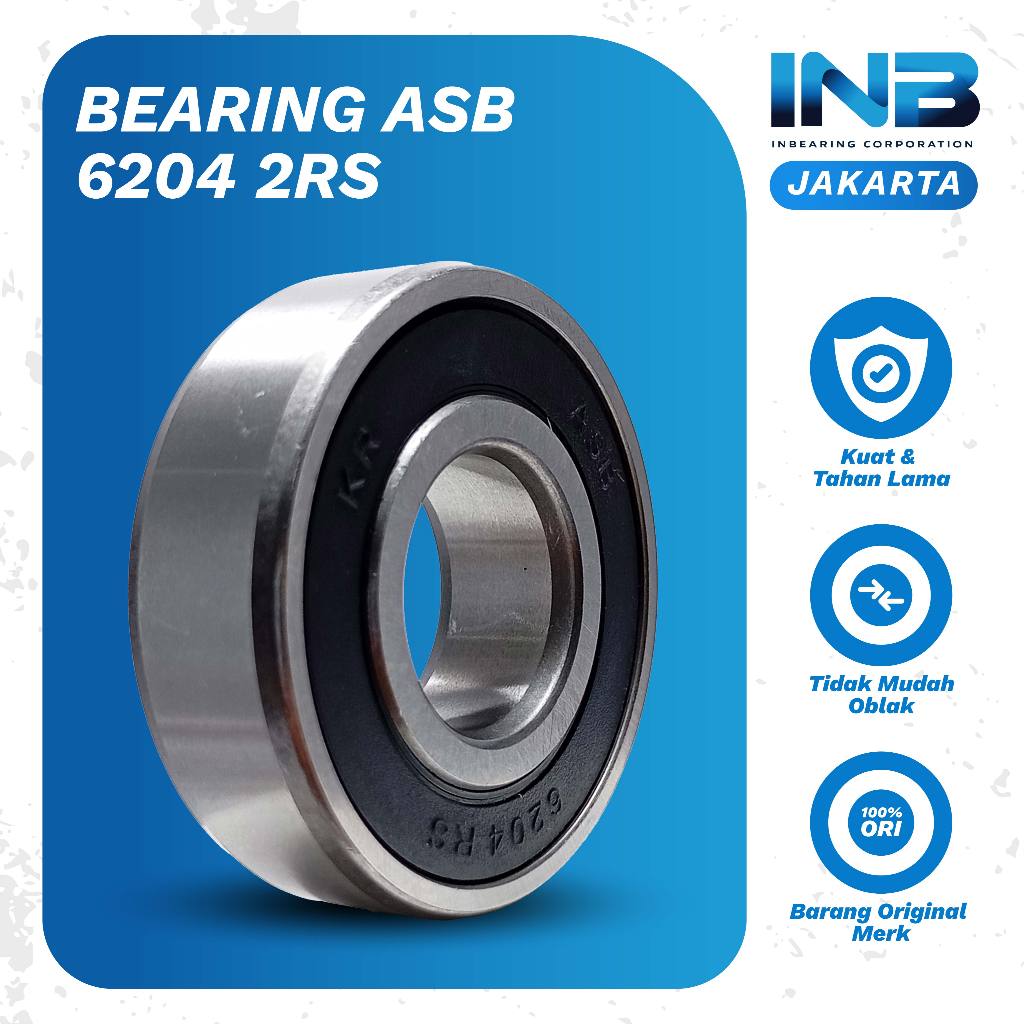 Laker Bearing 6204 2RS ASB Bearing As Gardan Beat Fi Esp Vario 125 150 Scoopy INB Ori ASB JAKARTA