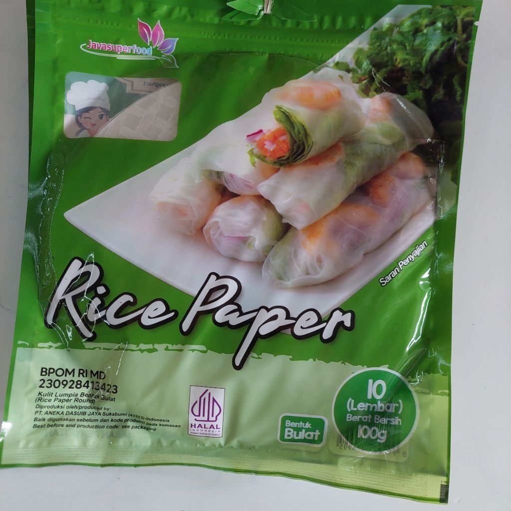 

Rice paper/ rice paper bulat/ kulit dampling/kulit risol