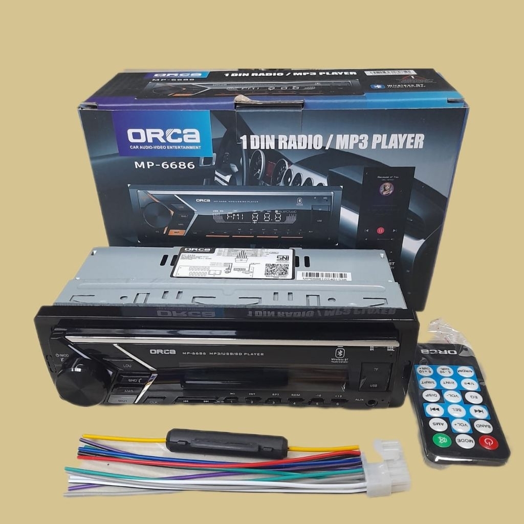 Tape Mobil Head Unit Single Din ORCA MP-6250 Terlaris