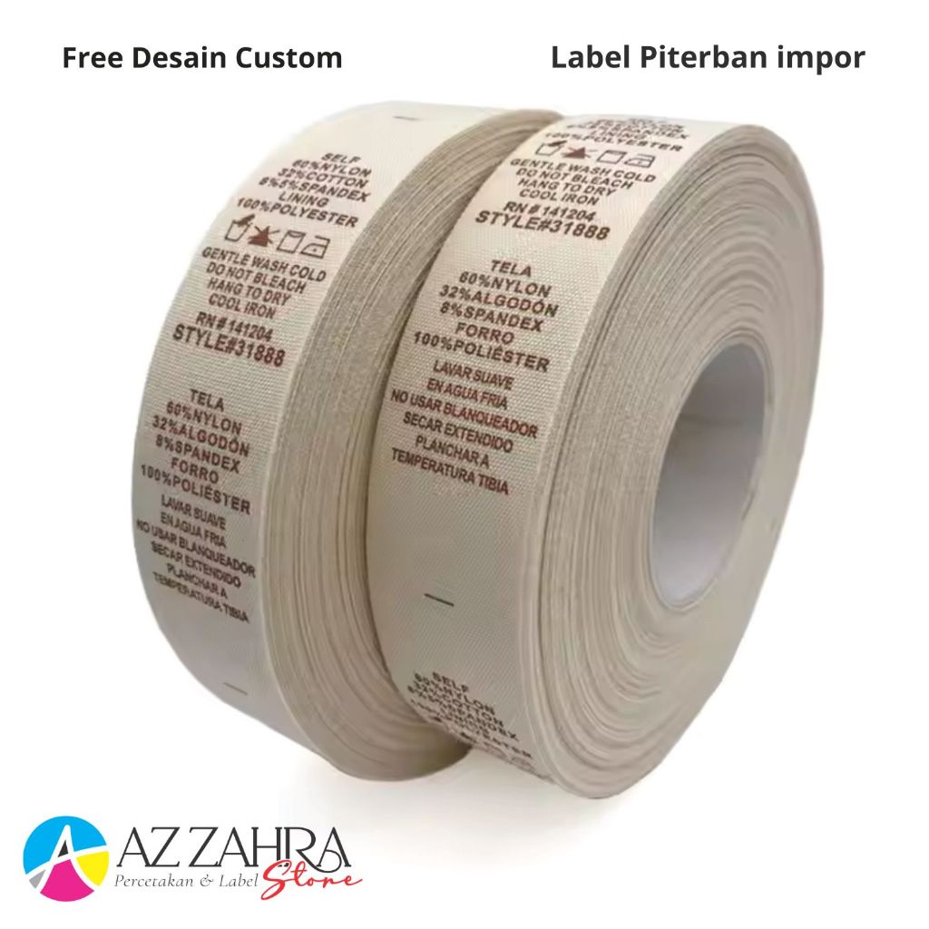 

2/3 hari / Label Piterban import 15 meter / katun halus / label hijab / label murah berkualitas