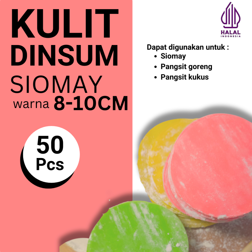 

Kulit Dimsum | Siomay | Bulat | 8-10 Cm | Tipis halal lembut anti lengket enak Murah Halal Berkualitas