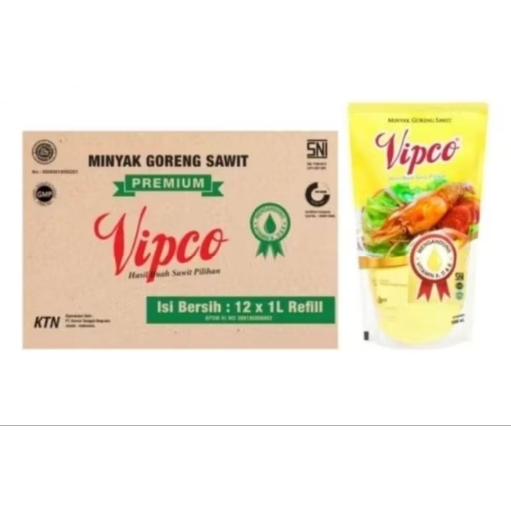 

VIPCO MINYAK GORENG POUCH DUS (12PCS X 1L)