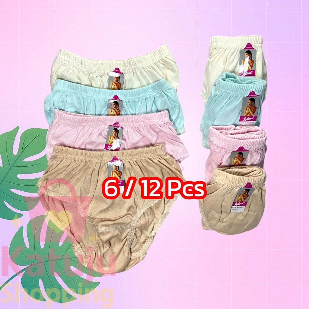 [6/12 Pcs] CD Wanita Model Jadul Ratuna | Celana Dalam Katun Halus & Nyaman