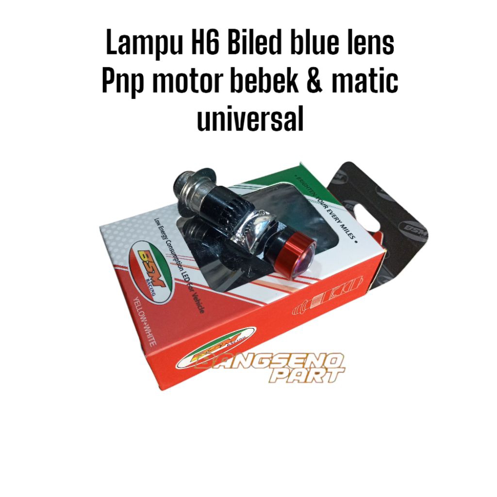 LAMPU DEPAN HID LED H6 MOTOR BEBEK MODEL BILED BLUE LENS