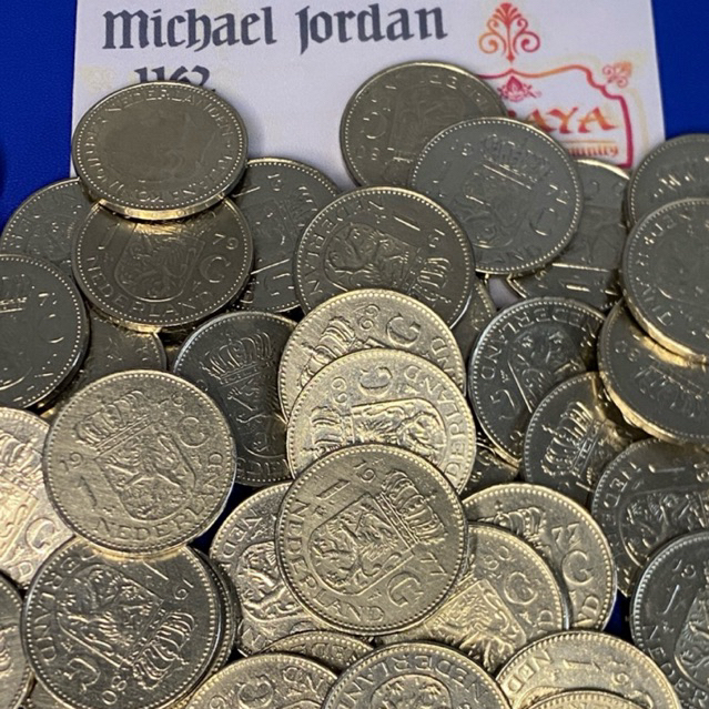 Koin Asing Belanda 1 Gulden juliana Tahun acak ori