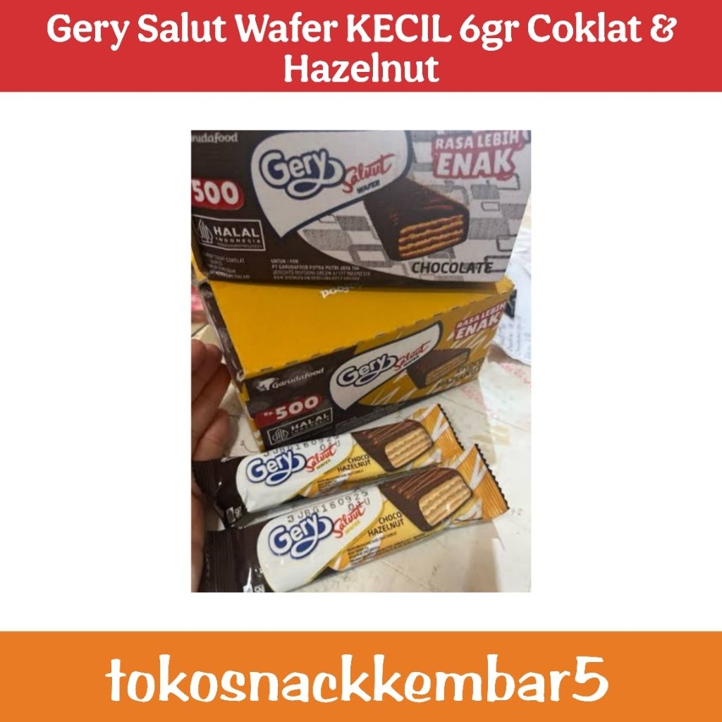 

Gery Salut Wafer Chocolate & Hazelnut Choco Box isi 24pc