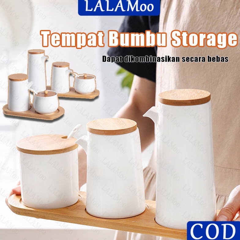 Order Tempat Bumbu Dapur Keramik Aesthetic  Set Serbaguna Pengatur Bumbu  Kombinasi gratis dari stop