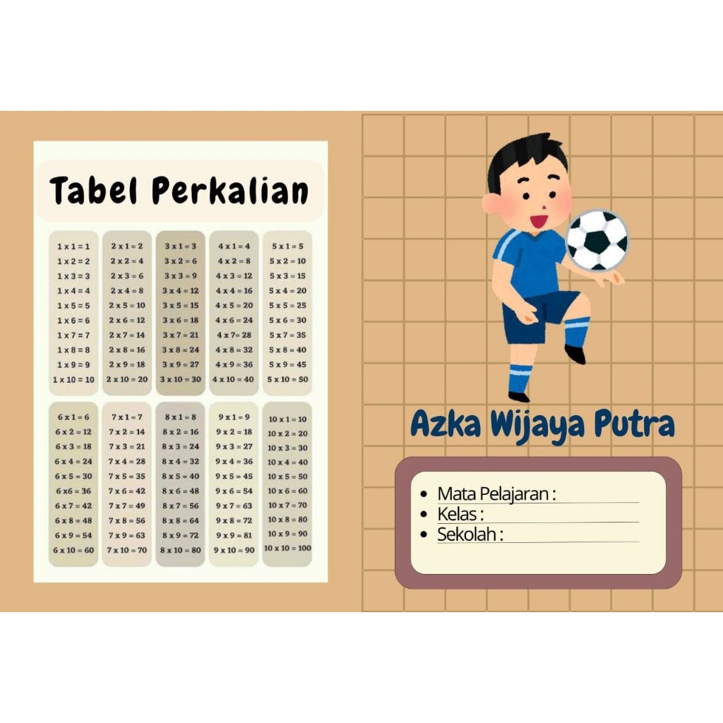 

Buku tulis sekolah custome || Sepak bola