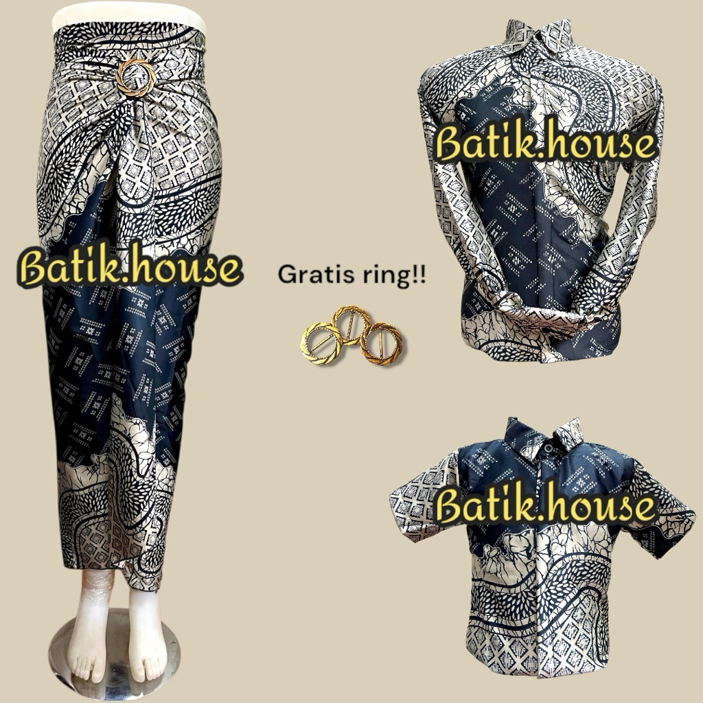 Couple Baju Batik Keluarga Baju Anak Laki-laki Dan Rok Lilit Untuk Seragam Keluarga Pesta Kondangan