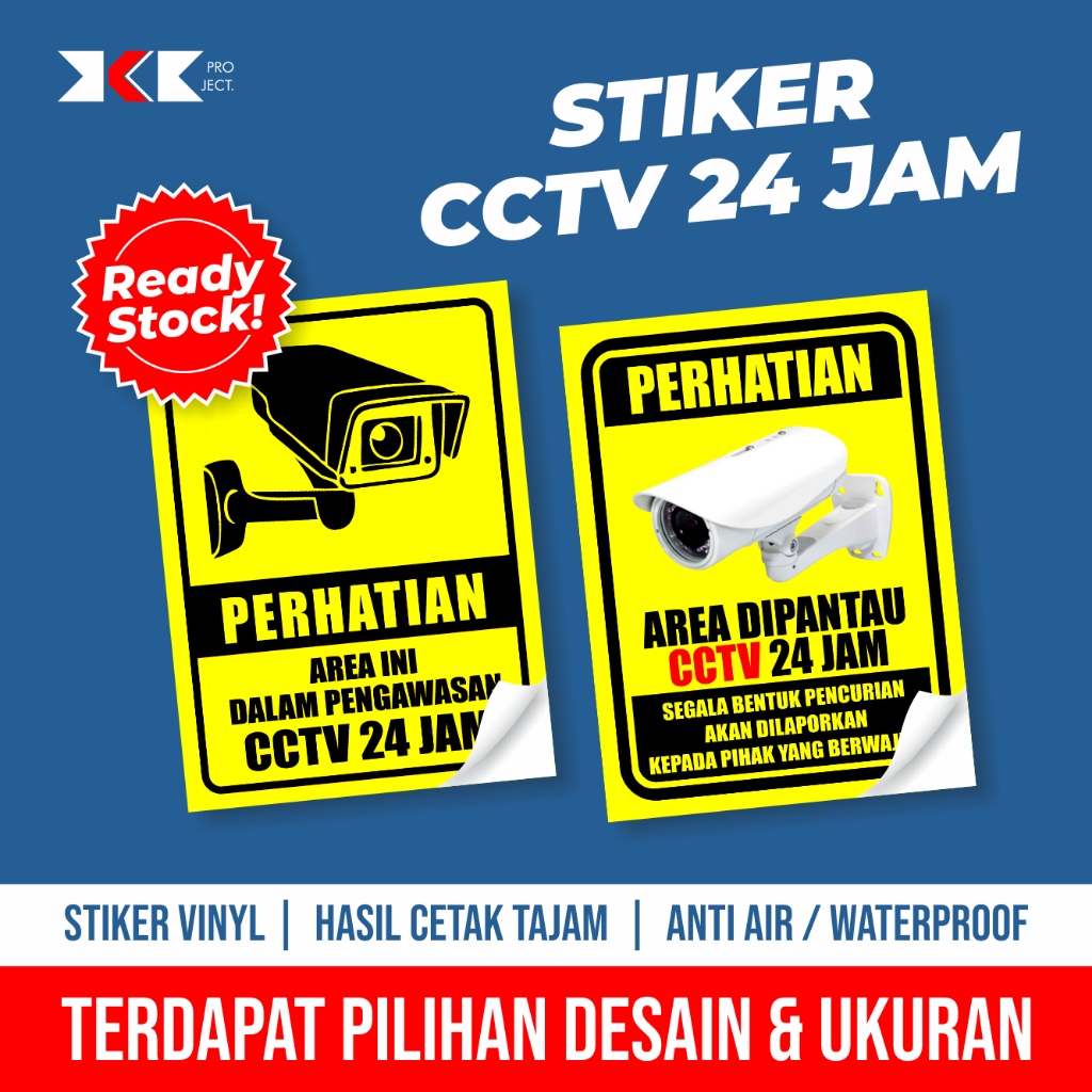 

STIKER CCTV 24 JAM ANTI AIR / STICKER PANTAUAN ANTI MALING