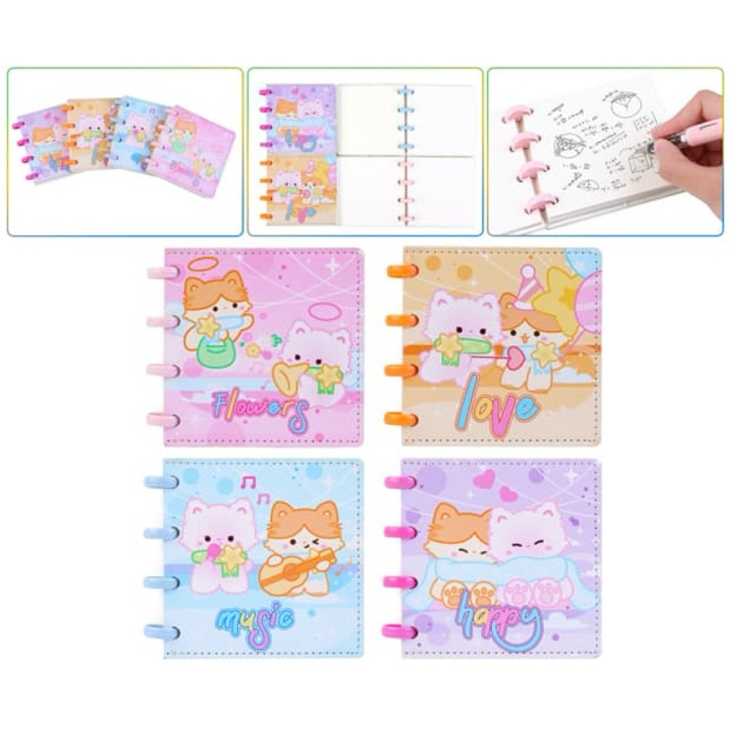 

[Ready Stock] Buku Catatan Lucu Spiral A7 - Cute Animal Notebook 63 Halaman