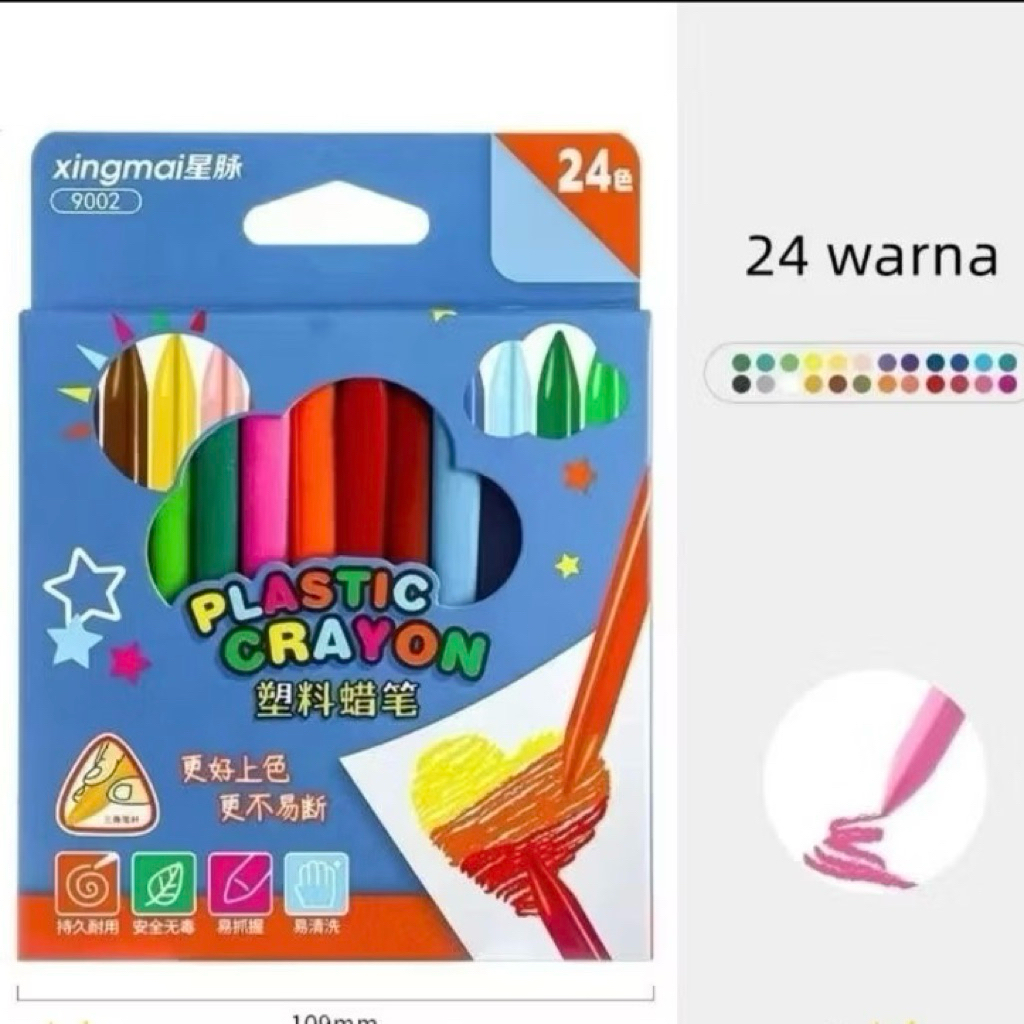 

⭐️JOERAGAN LAPAK⭐️ Crayon Anak Crayon Hands Clean Set in 1 / Crayon Lab Non Toxic Crayon Triangular Crayon Lan Triangle