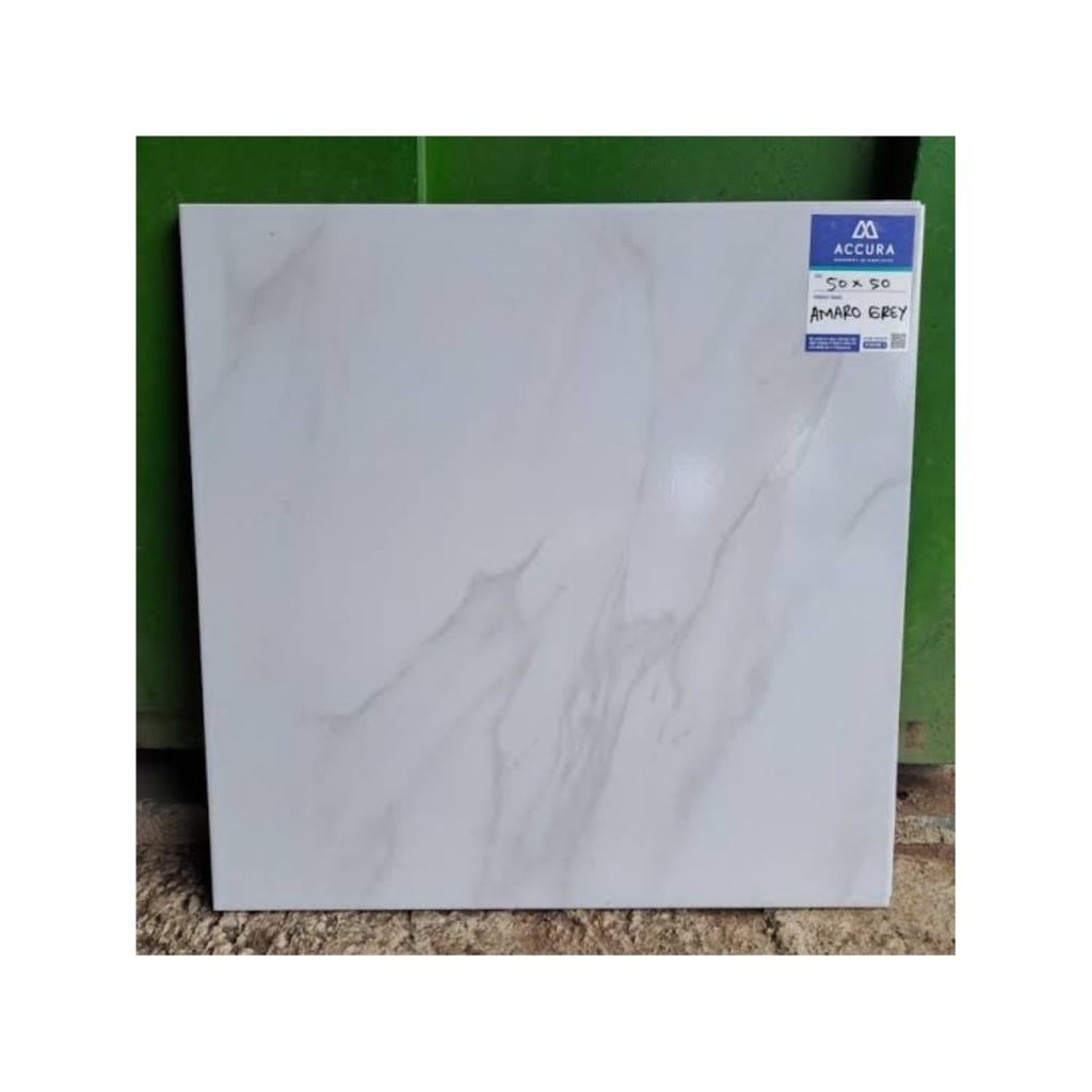 KERAMIK MURAH 50X50 MULIA AMARO GREY GLOSSY