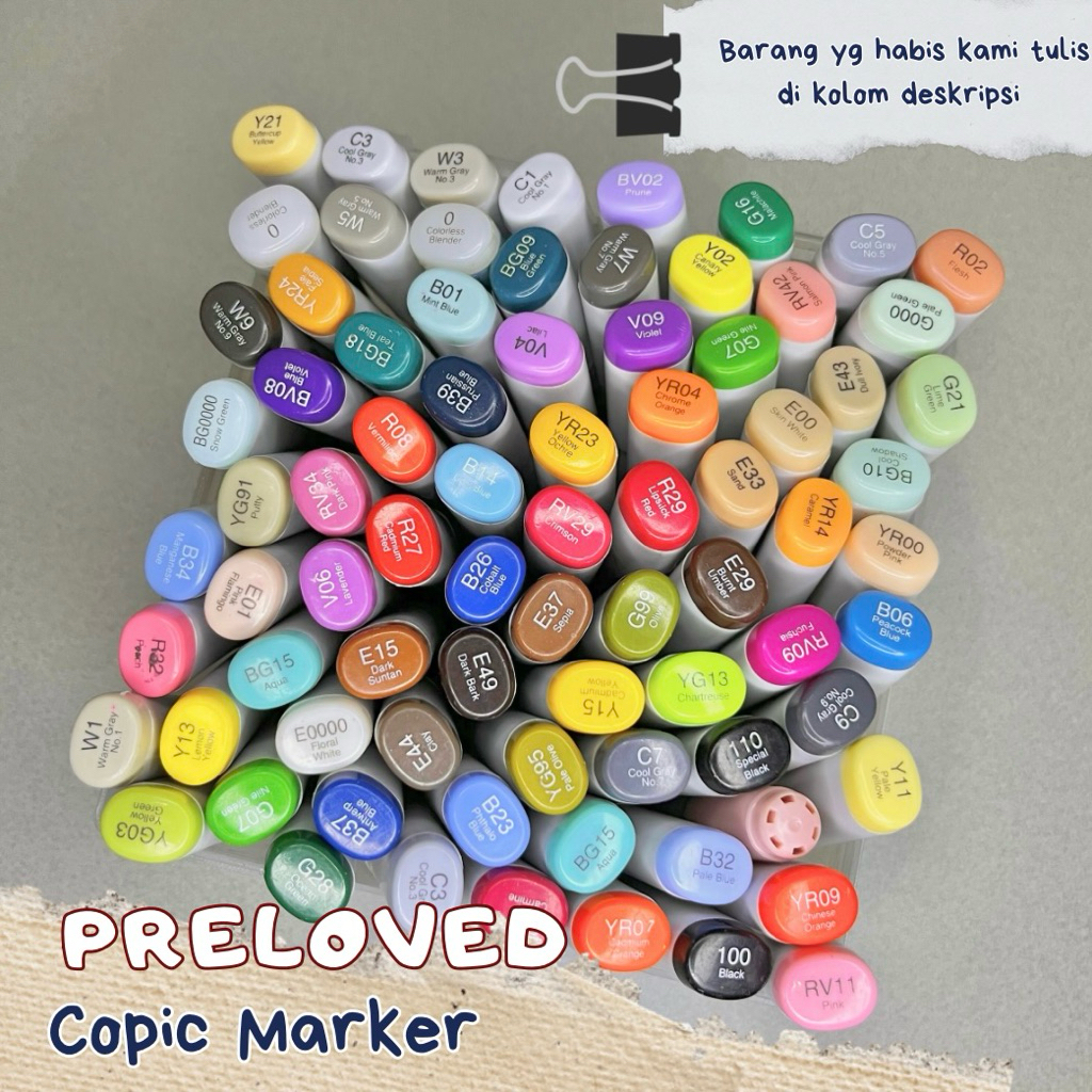 

PRELOVED COPIC MARKER — Spidol Copic Art | Spidol Jepang Gambar