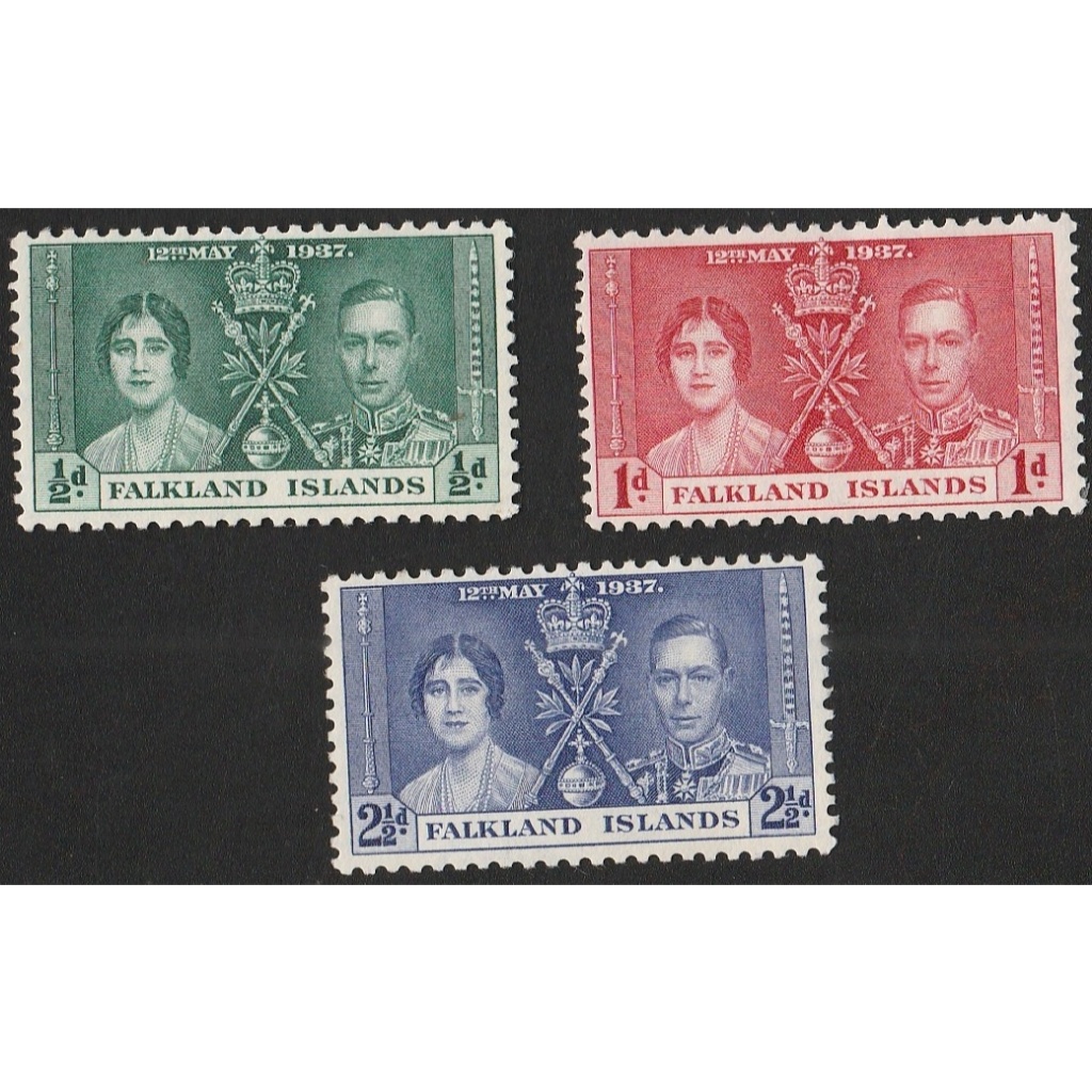 

A 11957 SET LENGKAP PRANGKO FALKLAND ISLANDS TEMA CORONATION KING GEORGE VI DENGAN KONDISI BELUM ADA CAP