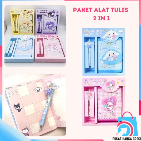 

PHG Paket Alat Tulis 2 IN 1 Set Stationery 2IN1 Karakter Kartun Alat Tulis Anak Sekolah Pulpen Notebook Magnet KODE Q2T7