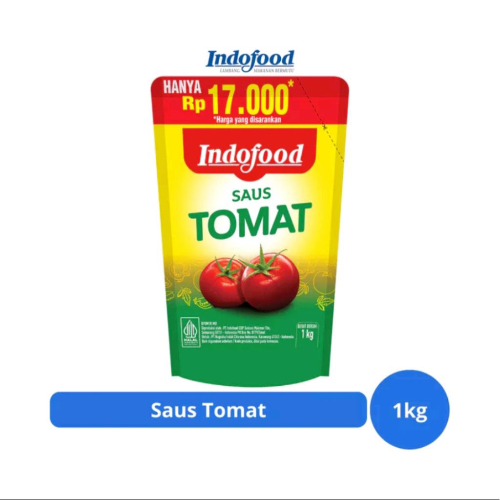 

saos indofood tomat 1kg pouch
