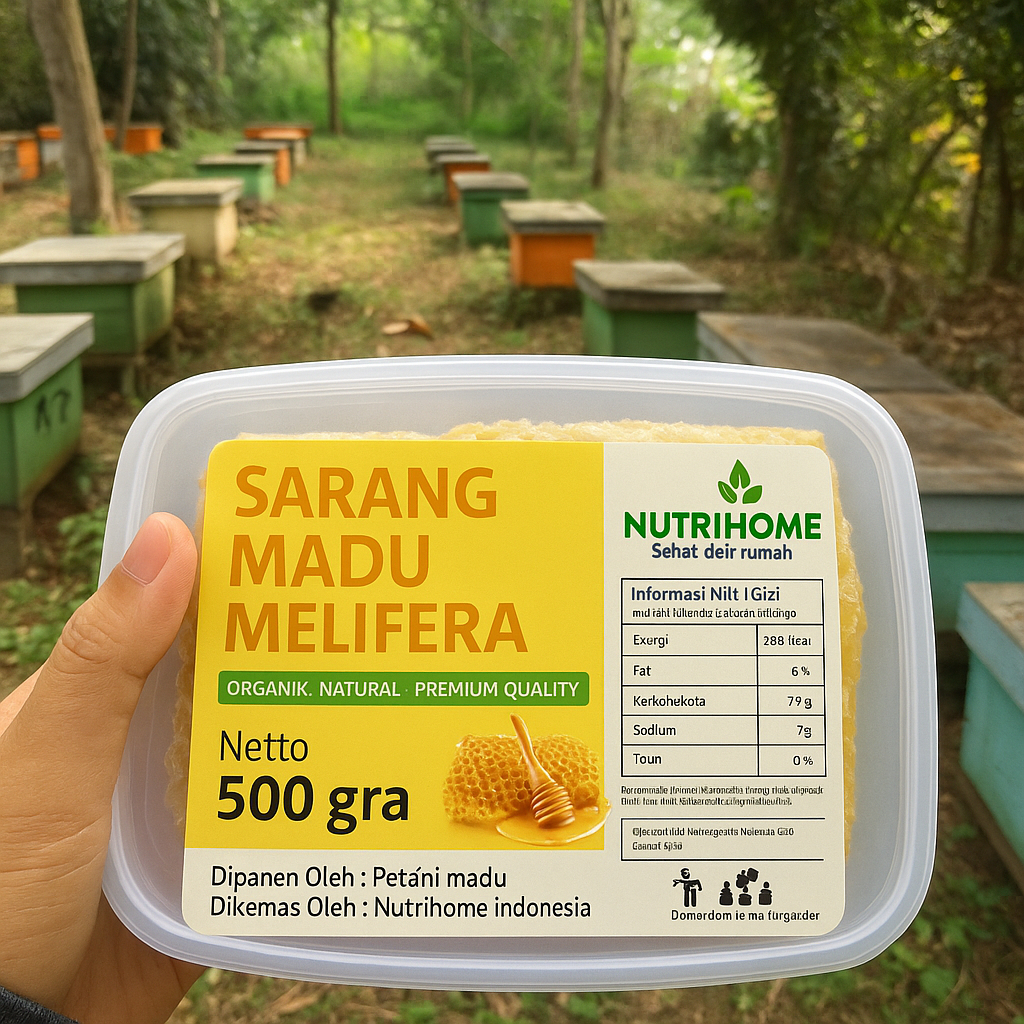 

Sarang Madu Melifera Nutrihome 500gr – Madu Sarang Premium, Organik, Langsung dari Peternak Lebah