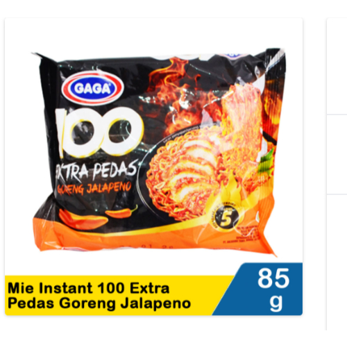 

gaga mie goreng 100 extra pedas 85g
