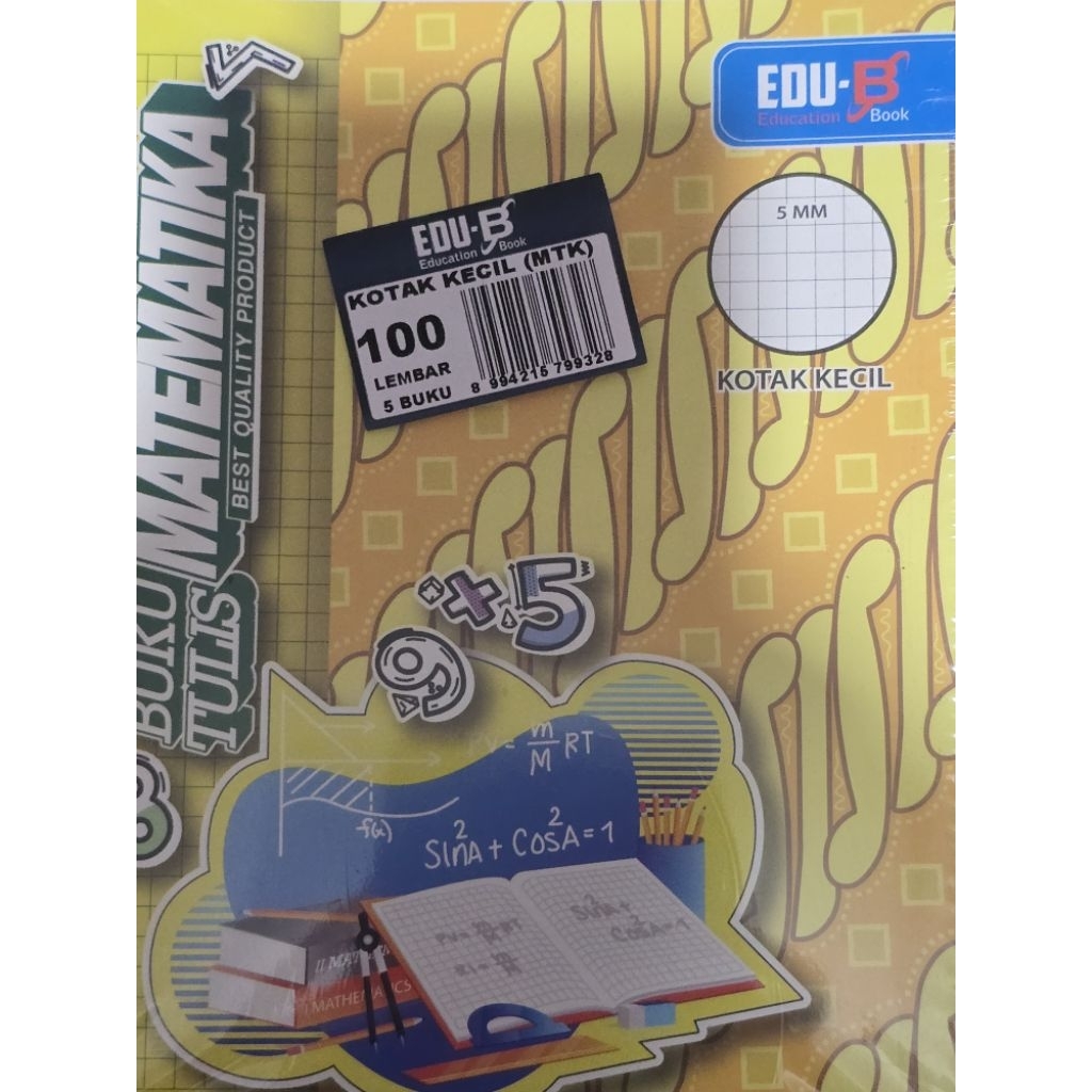 

BUKU TULIS EDU-B KOTAK KECIL 100 LEMBAR HARGA PER PACK BUKU TULIS EDU BOOK MATEMATIKA BUKU MTK EDU B 100 LEMBAR ISI 5 PCS