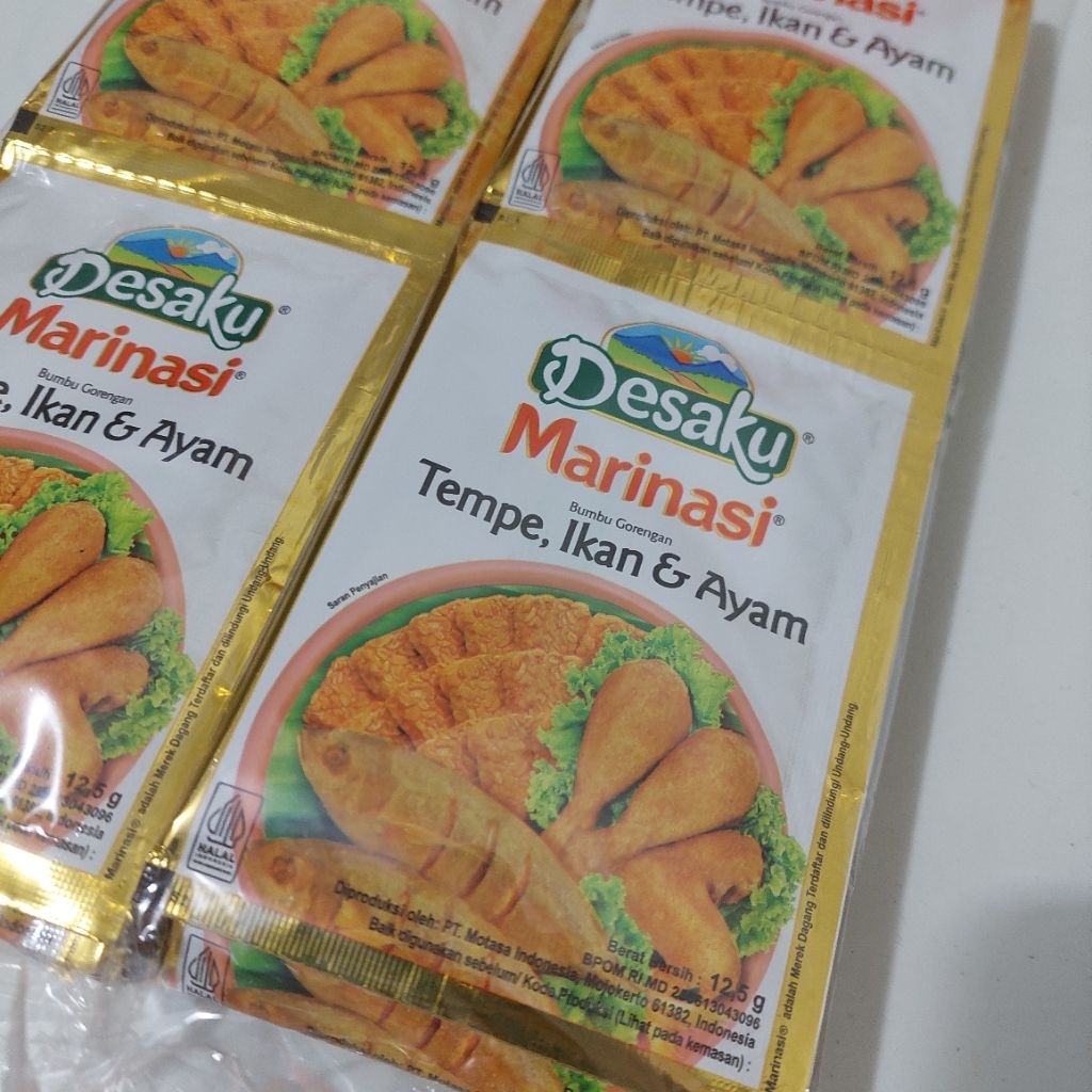 

Bumbu marinasi tempe ayam/ desaku marinasi