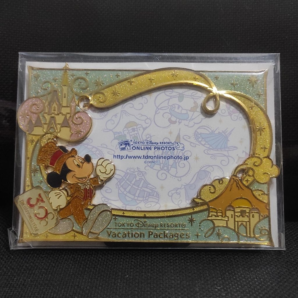 LIMITED Tokyo Disney Resort Vacation Packages Disneyland 35th Anniversary Photo Frame Metal Original
