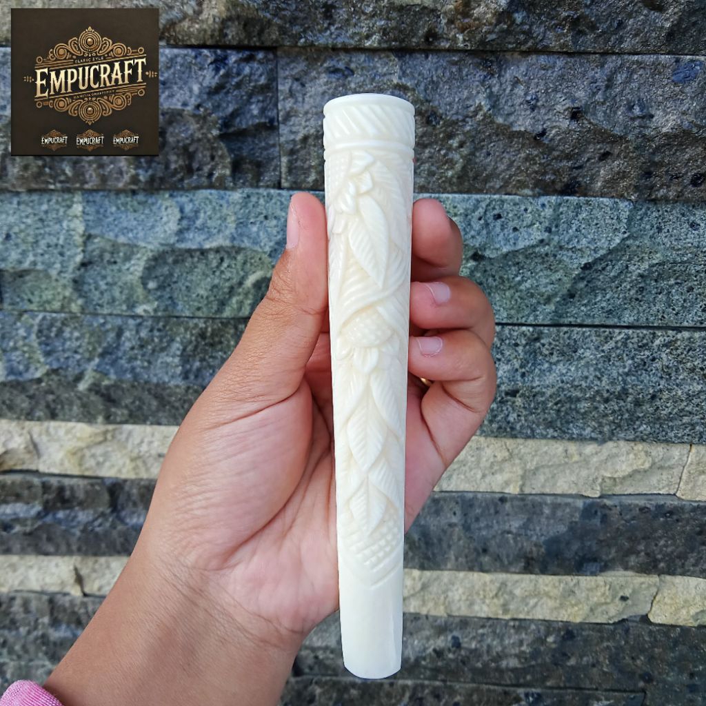 once pipa tulang kerbau super bulat ukir Dji sam soe A670