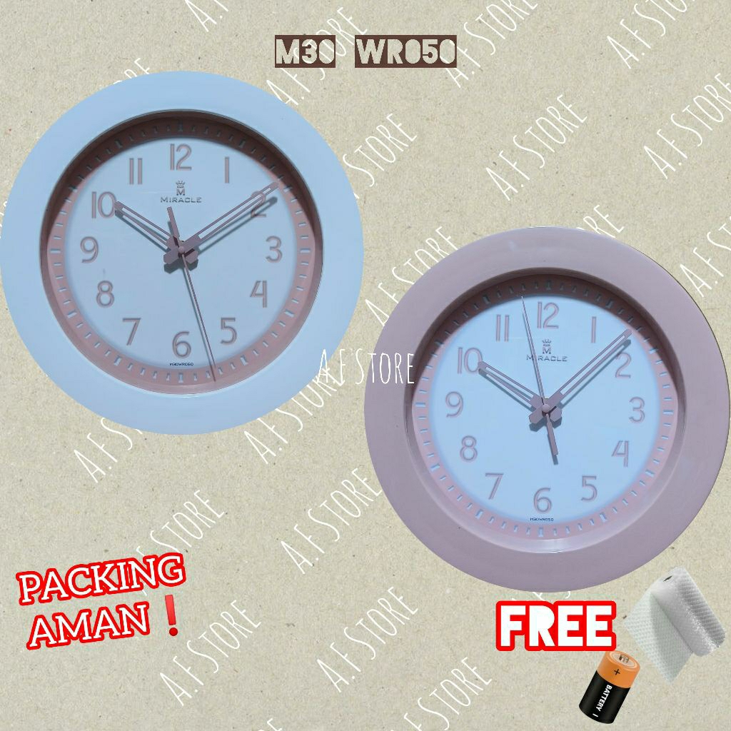 Jam Dinding Miracle | M30 WR050 | Diameter 30cm