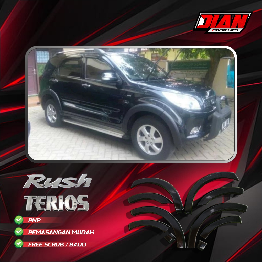 over fender terios rush model lama ori berkualitas