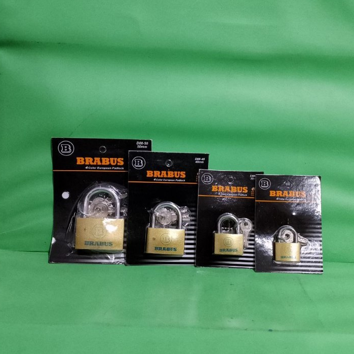 Gembok Kuning Pintu /Pagar Berbagai Ukuran Brabus