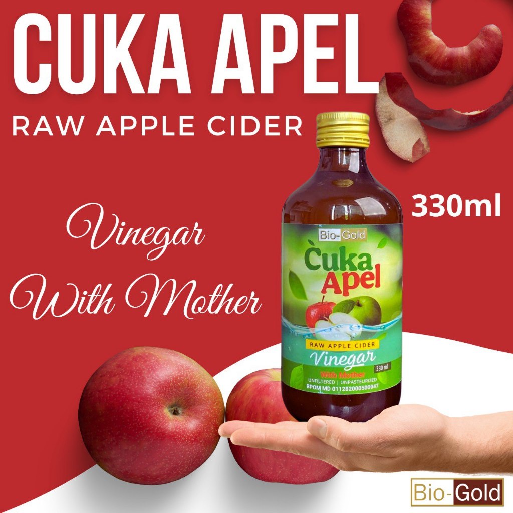

Cuka Apel Premium Organik 330ml - With Mother Apple Cider Vinegar Diet Detoks Bantu Menurunkan Berat Badan