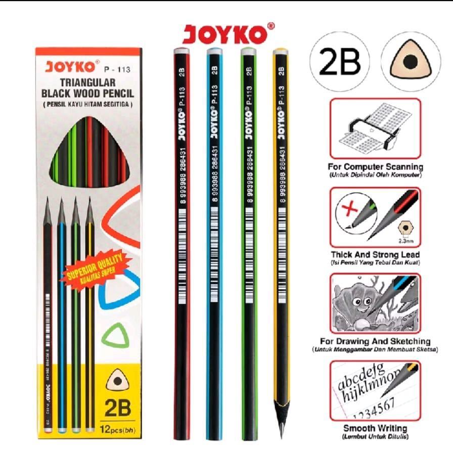 

Pensil Joyko P-113 1 PACK isi 12 pcs / Pencil Stationery