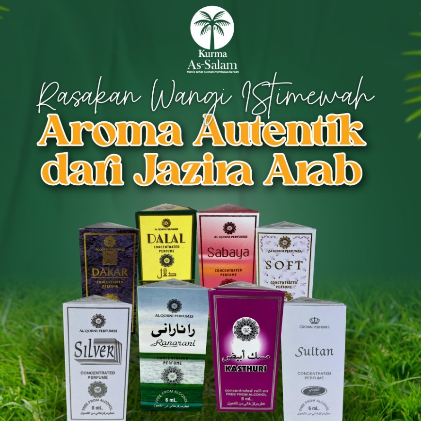 Parfum Al Qorni 6 ml Roll On Aroma Timur Tengah Uni Sex Pria dan Wanita