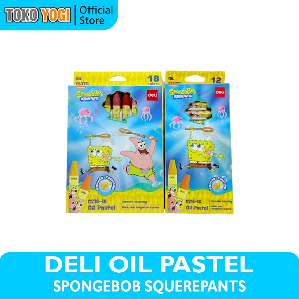 

DELI OIL PASTEL C218-12 C218-18 EDISI SPONGEBOB SQUAREPANTS || CRAYON