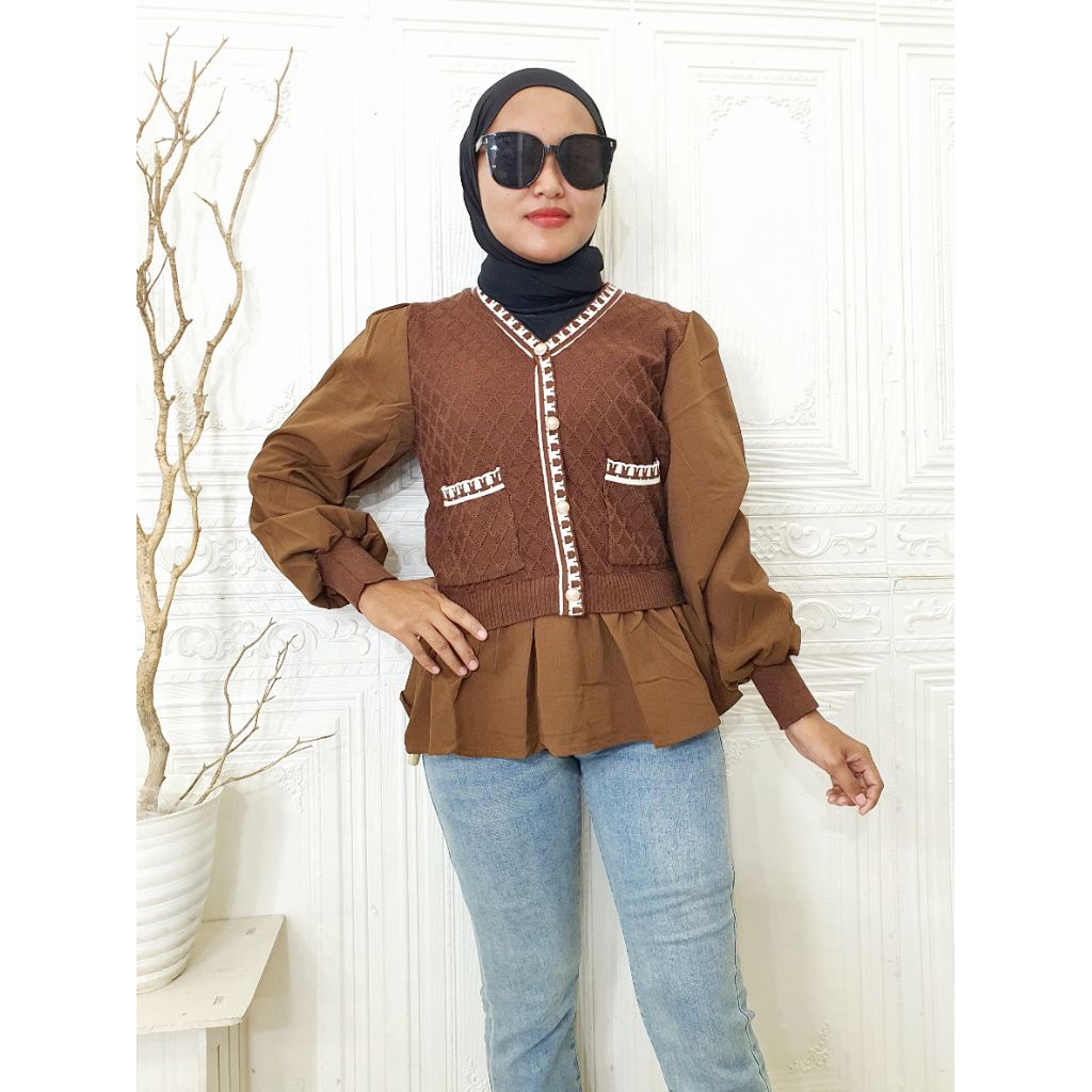 Atasan Blouse Rajut Import Bangkok 109701