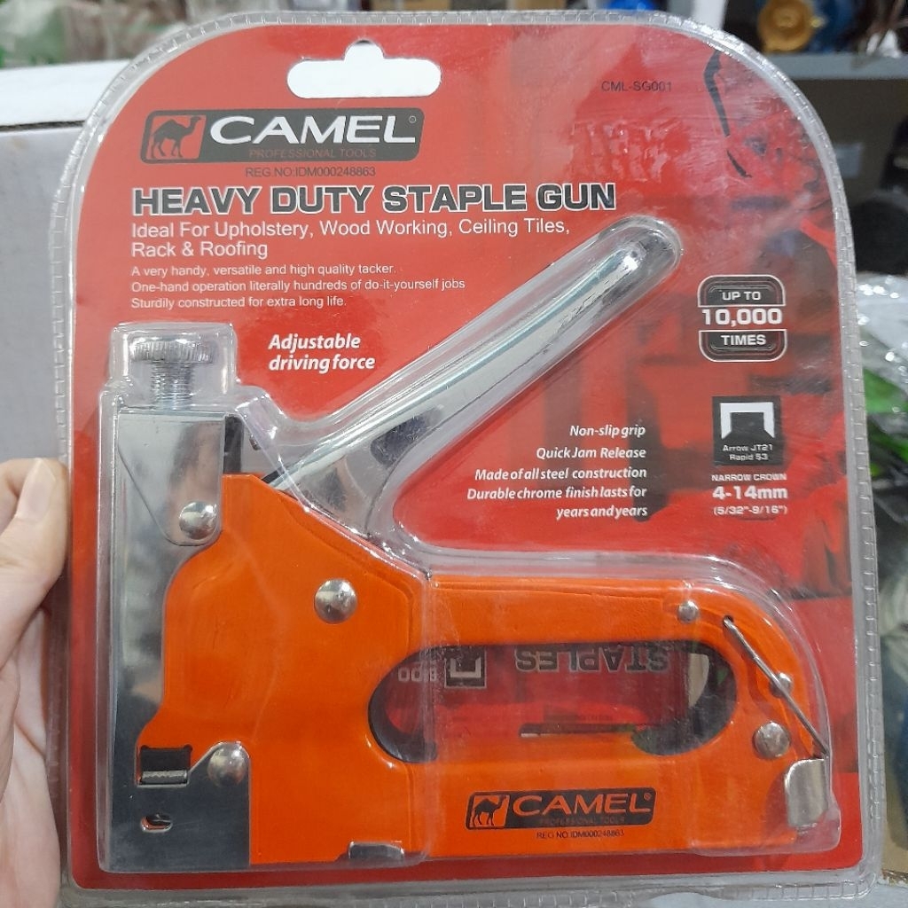 

CAMEL Stapler tembak / Heavy duty gun tacker 4mm - 14mm