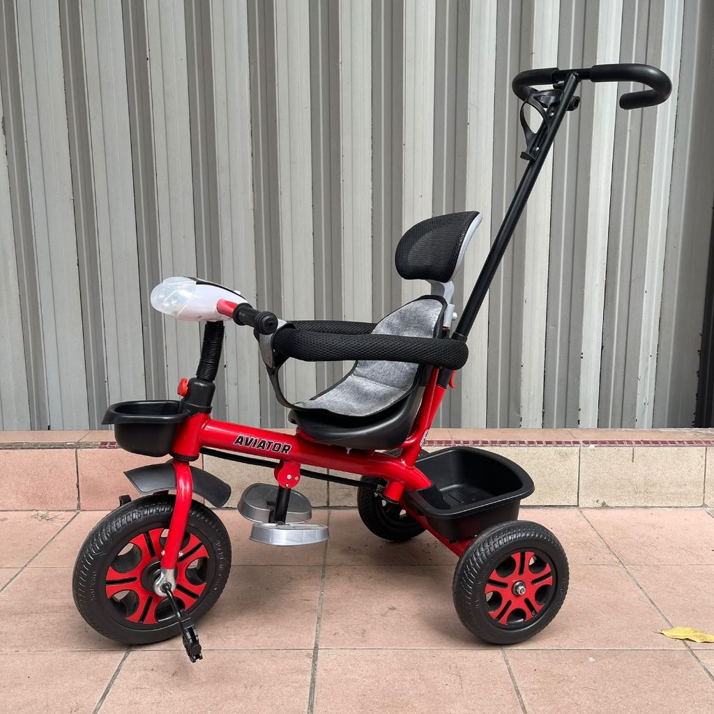 (BATAM) Sepeda Dorong Anak Tiga Roda Tricycle Shincan sepeda dorok anak Jok