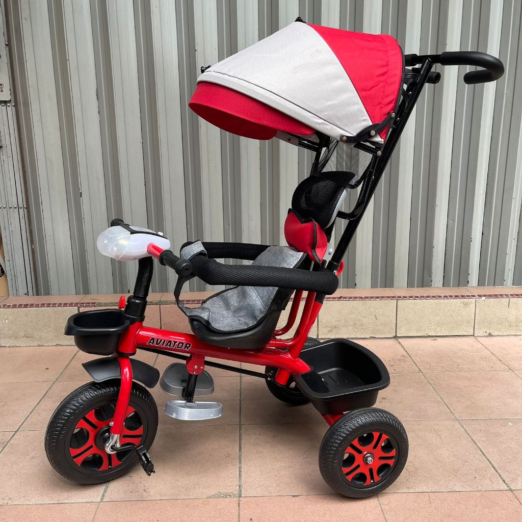 (BATAM) Sepeda Dorong Anak Tiga Roda Tricycle Shincan Kanopi Warna Sepeda roda tiga anak