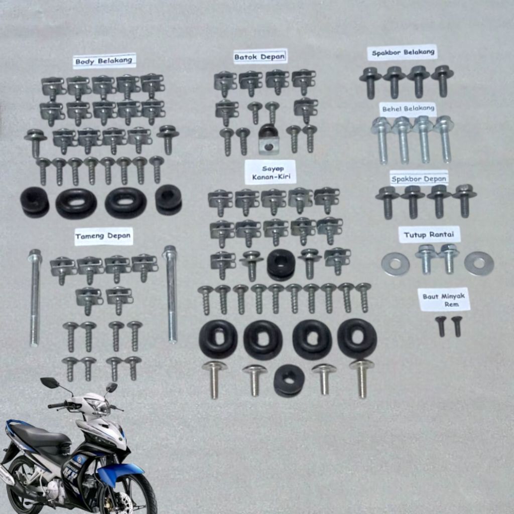 COD Baut Full Set Body Jupiter MX New 135 / Baut Full Cover Body Yamaha Jupiter Mx New Lengkap